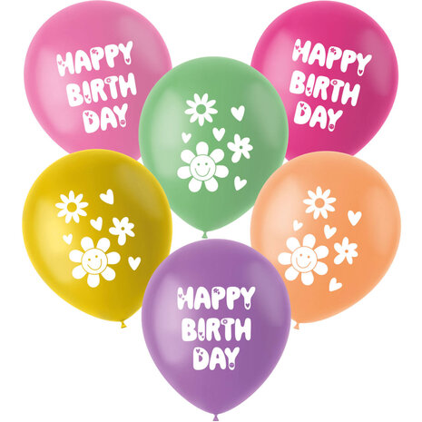 Folat Boho Girlz Luftballons 33 cm | 6 Stück