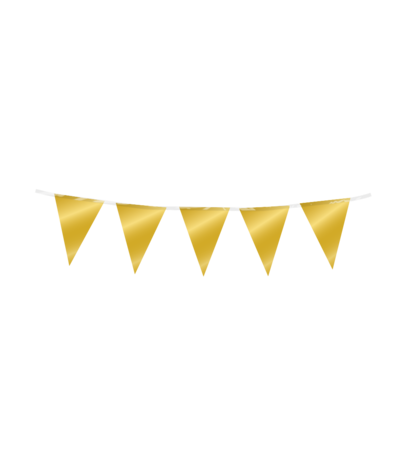 Paper Dreams Mini-Flaggengirlande, Metallic-Gold, 15 x 300 cm | pro Stück