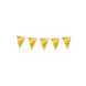 Paper Dreams Mini-Flaggengirlande, Metallic-Gold, 15 x 300 cm | pro Stück