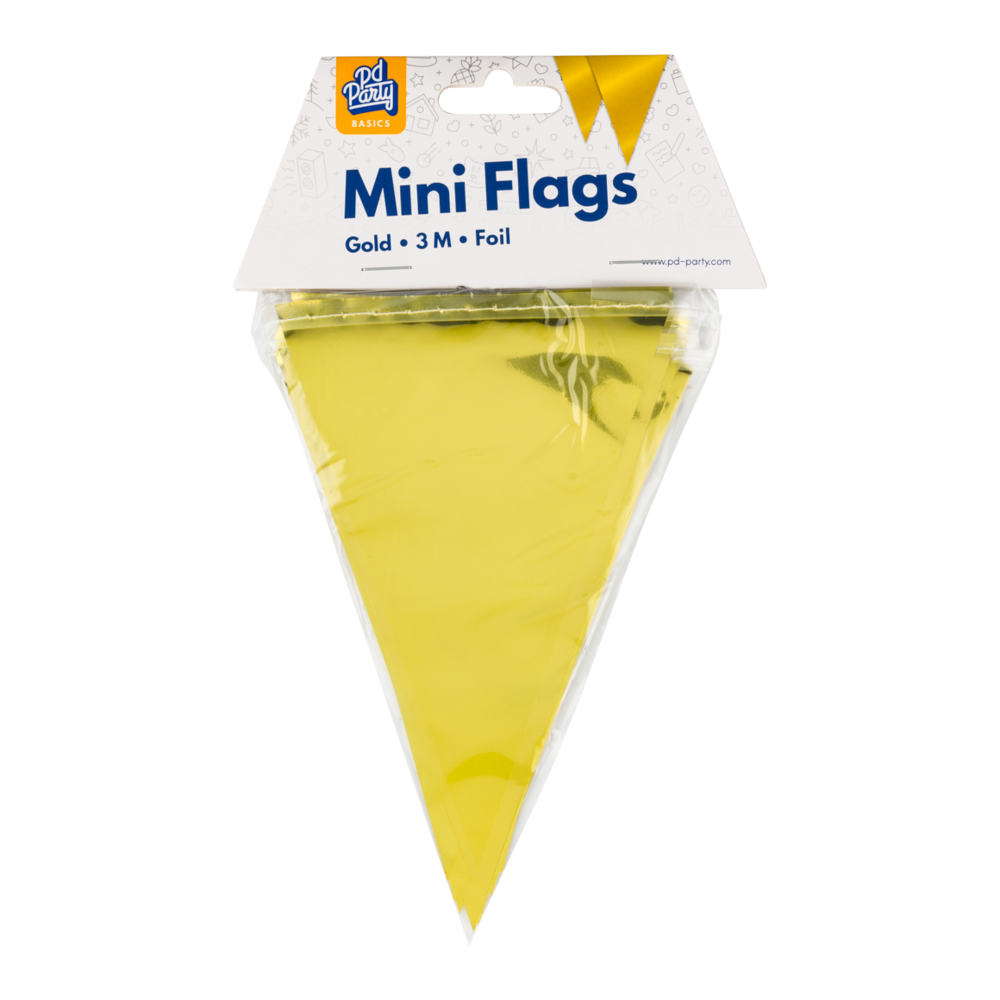 Paper Dreams Mini Vlaggenlijn Slinger Metallic Goud 15x300cm | per stuk