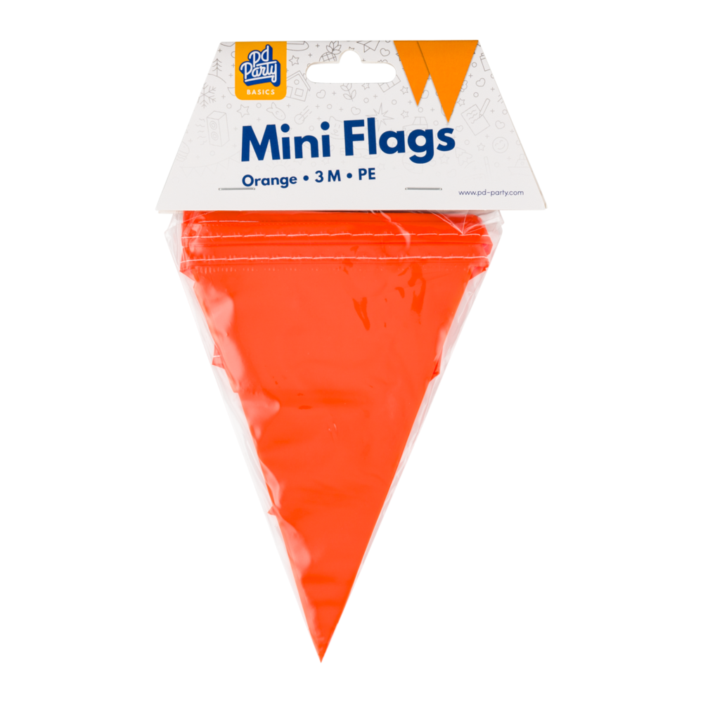 Paper Dreams Mini Flag Garland Orange 15x300cm | per piece
