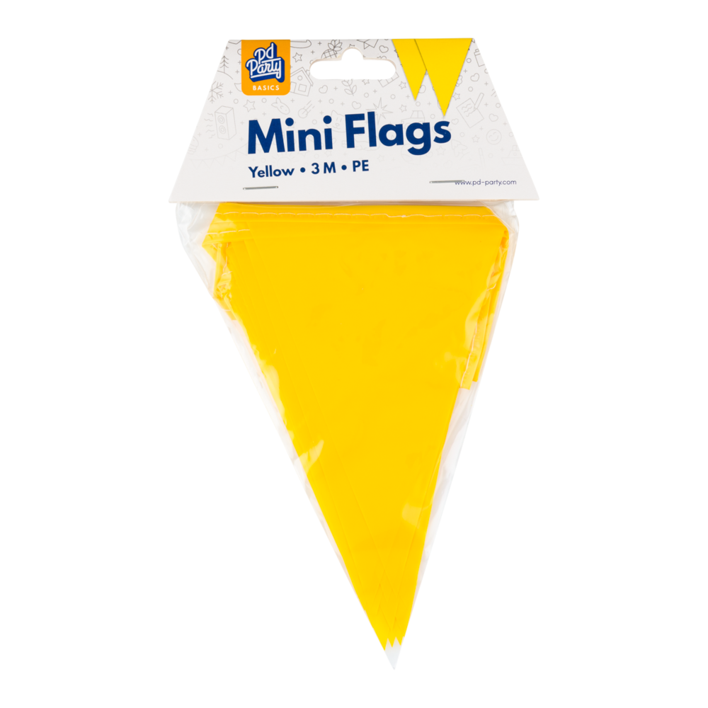 Paper Dreams Mini Flag Garland Yellow 15x300cm | per piece