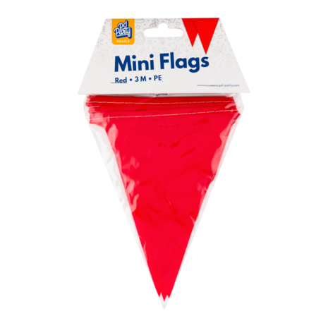 Paper Dreams Mini Flag Garland Red 15x300cm | per piece