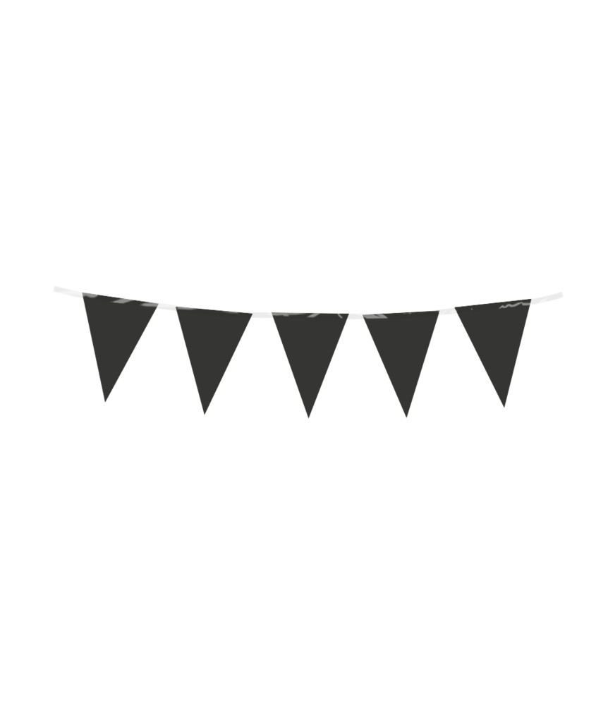 Paper Dreams Mini Flag Garland Black 15x300cm | per piece