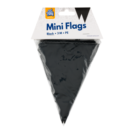 Paper Dreams Mini Flag Garland Black 15x300cm | per piece