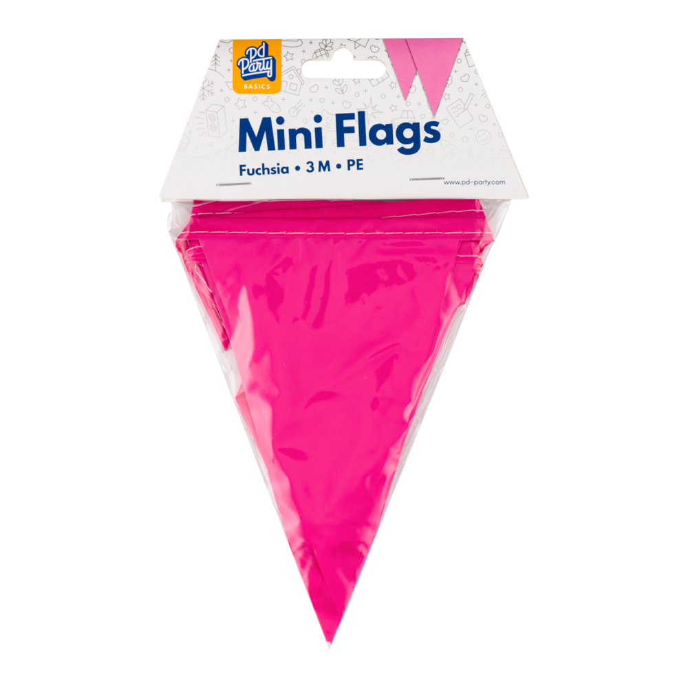 Paper Dreams Mini Vlaggenlijn Slinger Fuchsia 15x300cm | per stuk Paper Dreams Mini Vlaggenlijn Slinger Fuchsia 15x300cm | per stuk