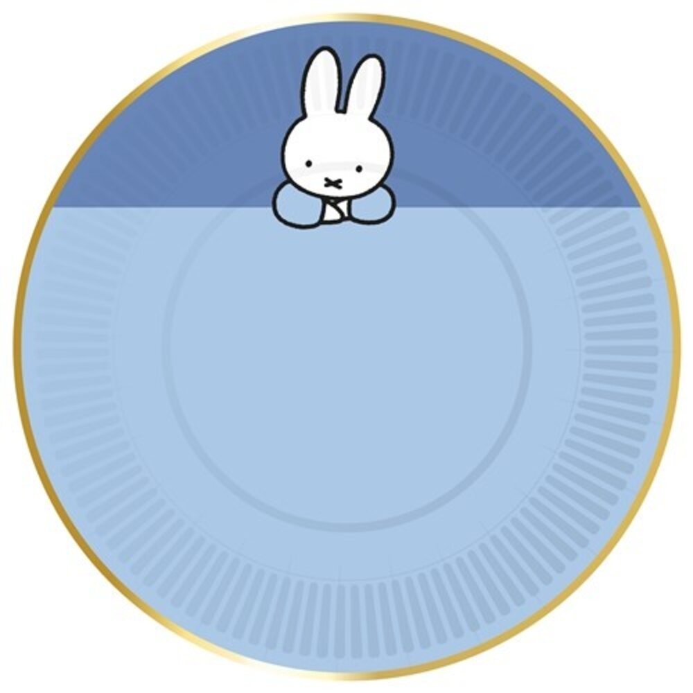 Haza - Witbaard Miffy Baby Plates Blue 18cm | 8 pieces