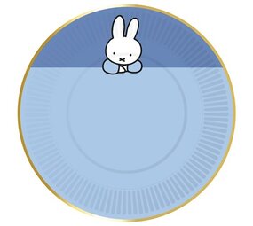 Haza - Witbaard Miffy Baby Plates Blue 18cm | 8 pieces