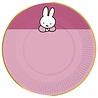 Haza - Witbaard Assiettes Miffy Baby roses 18 cm | 8 pièces