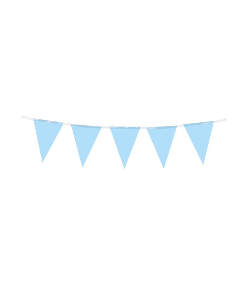 Paper Dreams Mini Flag Garland Light Blue 15x300cm | per piece