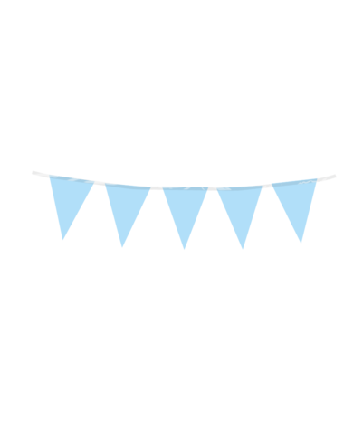 Paper Dreams Mini Flag Garland Light Blue 15x300cm | per piece