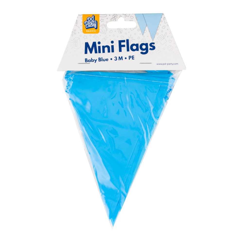 Paper Dreams Mini Flag Garland Light Blue 15x300cm | per piece