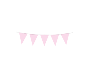 WeFiesta Mini-Wimpelgirlande Hellrosa 15 x 300 cm | pro Stück