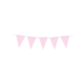 WeFiesta Mini Flag Garland Light Pink 15x300cm | per piece