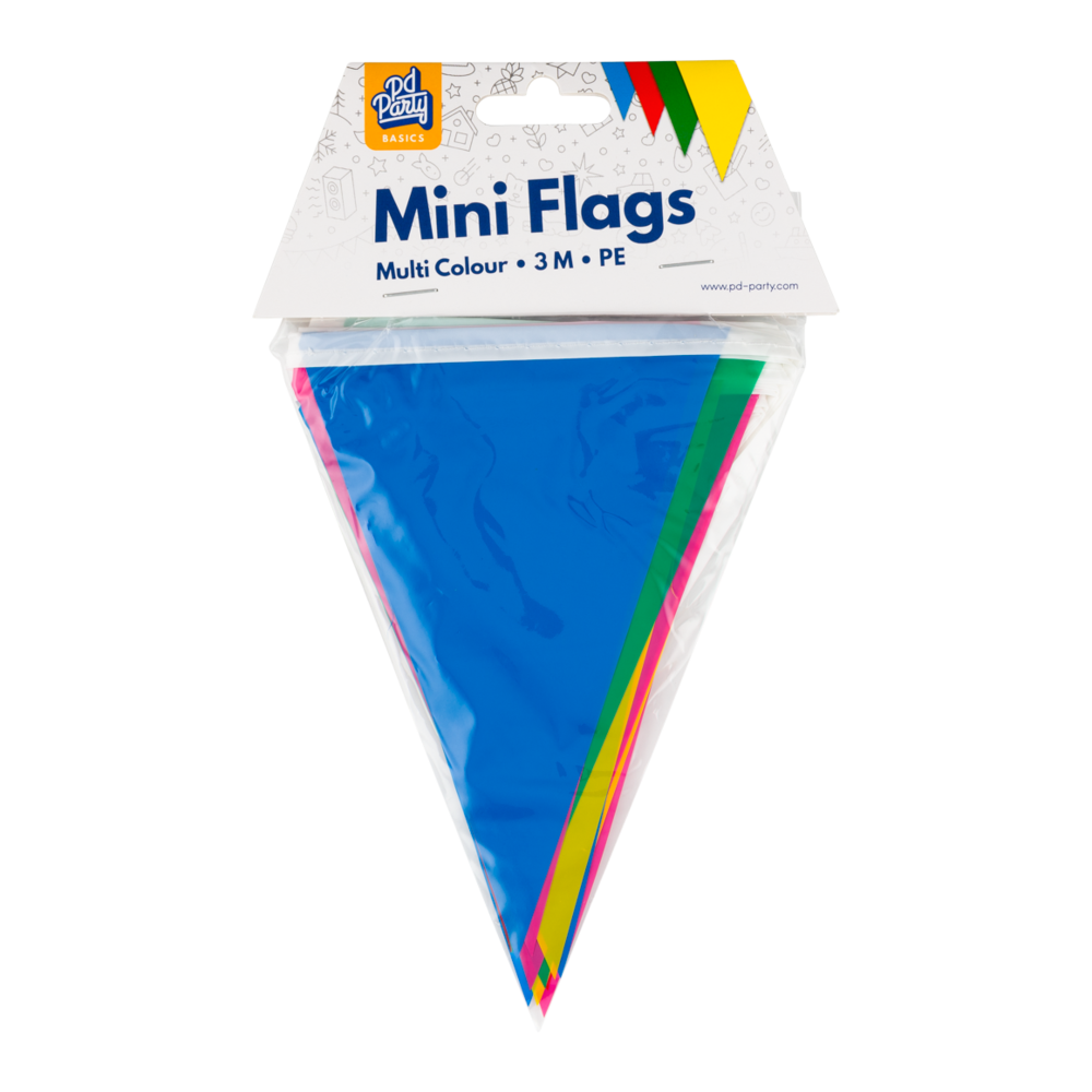 Paper Dreams Guirlande de mini-drapeaux multicolores 15 x 300 cm | à l'unité