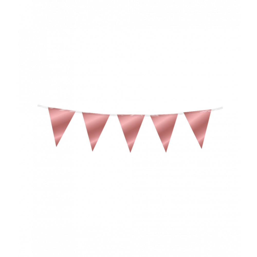 Paper Dreams Mini Flag Garland Metallic Rose Gold 15x300cm | per piece