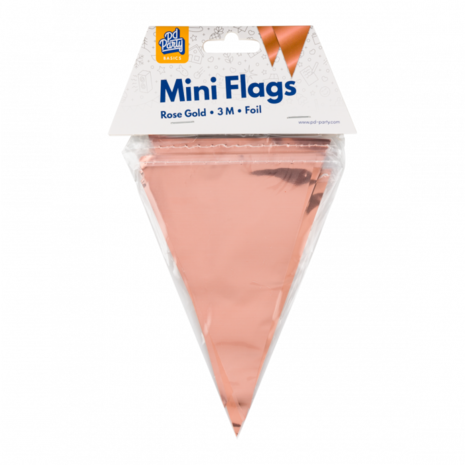 Paper Dreams Mini Vlaggenlijn Slinger Metallic Rose Goud 15x300cm | per stuk