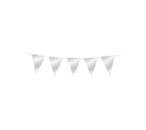 Paper Dreams Mini Flag Garland Metallic Silver 15x300cm | per piece
