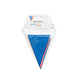 WeFiesta Guirlande de mini-drapeaux rouge-blanc-bleu 15 x 300 cm | à l'unité