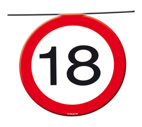 Folat Slinger 18 jaar Verkeersbord | 12 meter Folat Slinger 18 jaar Verkeersbord | 12 meter