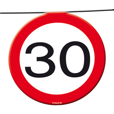 Folat Slinger 30 jaar Verkeersbord | 12 meter