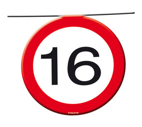 Folat Panneau de signalisation « Guirlande 16 ans » | 12 mètres
