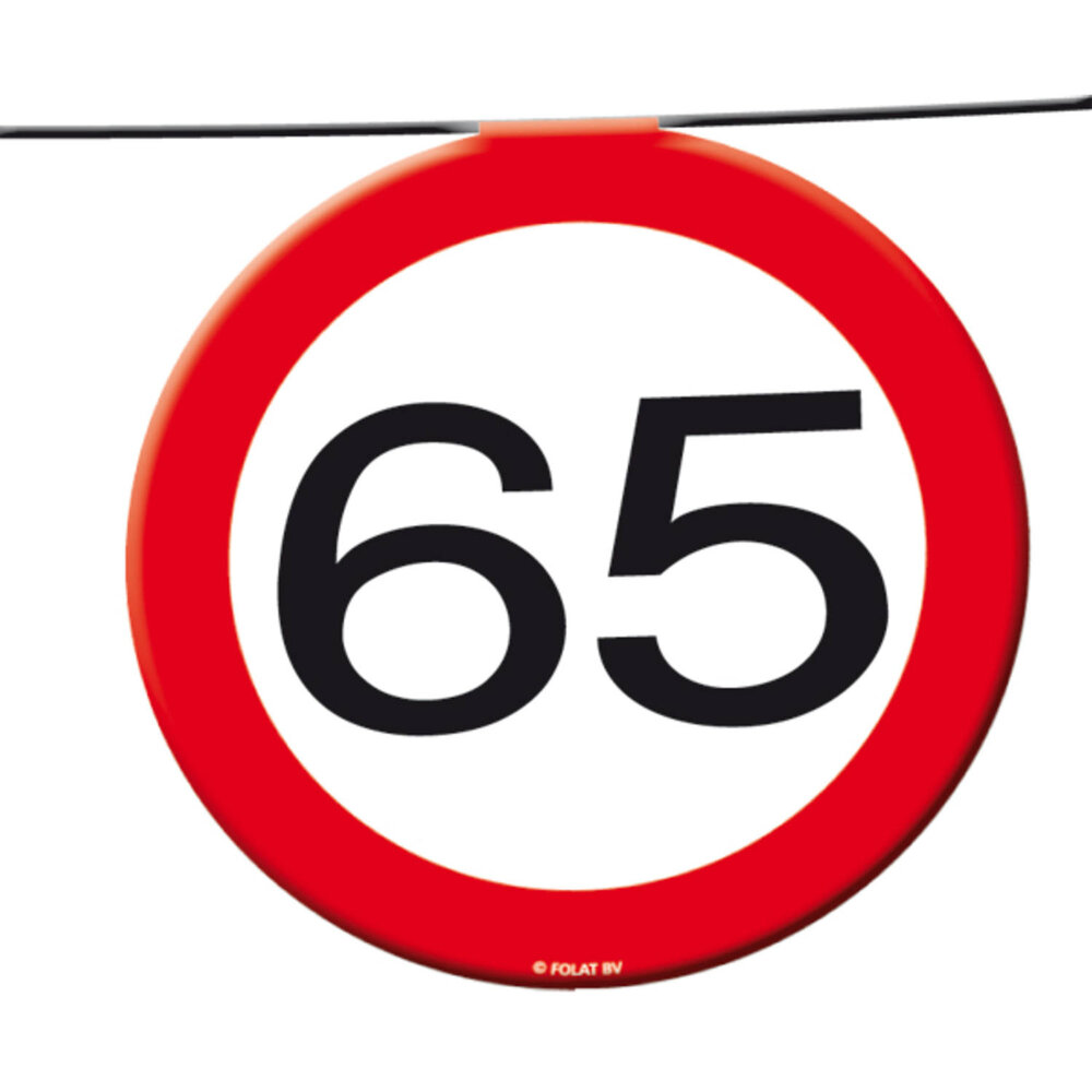 Folat Garland 65 years Traffic Sign | 12 meters