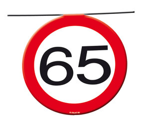 Folat Slinger 65 jaar Verkeersbord | 12 meter