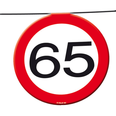 Folat Garland 65 years Traffic Sign | 12 meters