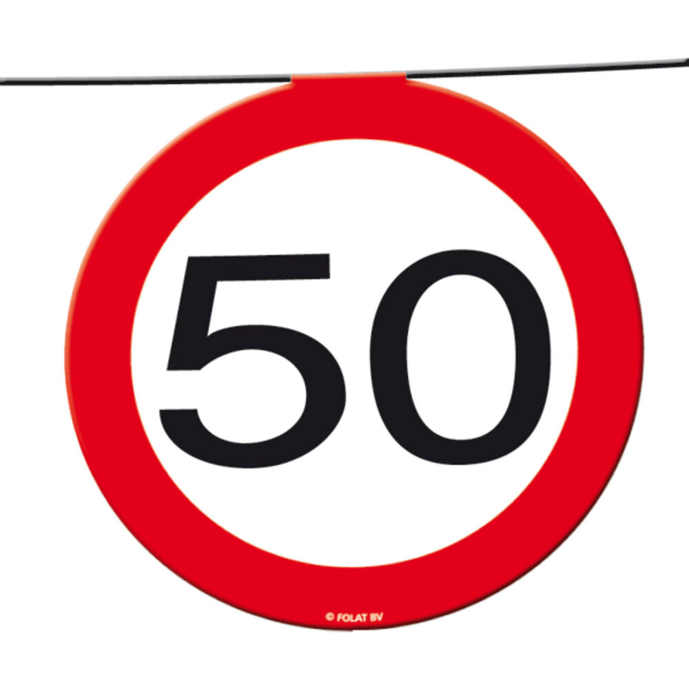 Folat Slinger 50 jaar Verkeersbord | 12 meter Folat Slinger 50 jaar Verkeersbord | 12 meter