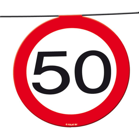 Folat Slinger 50 jaar Verkeersbord | 12 meter Folat Slinger 50 jaar Verkeersbord | 12 meter