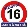 Paper Dreams Türschild „16 Jahre“ Verkehrsschild 50 cm | pro Stück