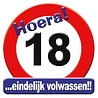 Paper Dreams Türschild „18 Jahre“ Verkehrsschild 50 cm | pro Stück