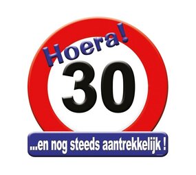 Paper Dreams Deurbord 30 jaar Verkeersbord 50cm | per stuk Paper Dreams Deurbord 30 jaar Verkeersbord 50cm | per stuk