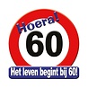 Paper Dreams Deurbord 60 jaar Verkeersbord 50cm | per stuk