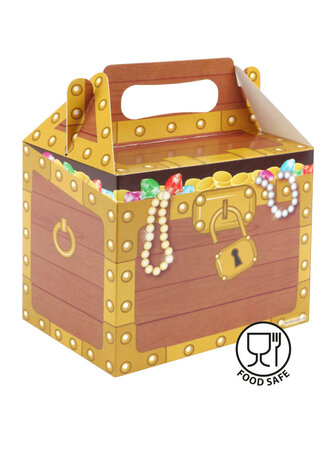 Henbrandt Pirate Treasure Chest Party Favor Box 14x9.5x12cm | 12 pieces