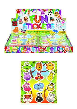 Henbrandt Jungle Dieren Stickervelletje 12x10cm | 12 velletjes Henbrandt Jungle Dieren Stickervelletje 12x10cm | 12 velletjes