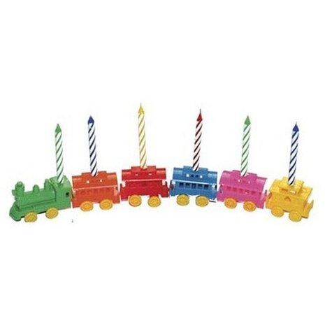Haza - Witbaard Treinen Taart Kaarsjes | per set Haza - Witbaard Treinen Taart Kaarsjes | per set
