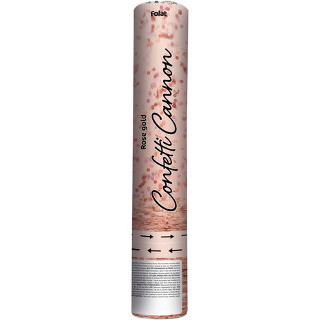 Folat Confetti Cannon Rose Gold 28cm | per piece