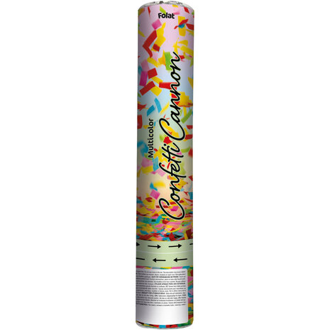 Folat Canon à confettis multicolores 28 cm | à l'unité
