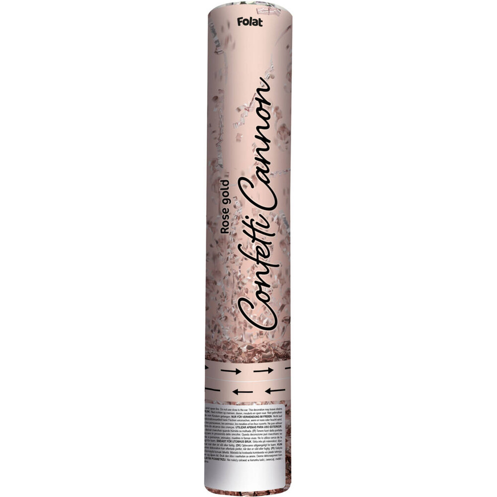 Folat Pink Confetti Cannon Streamers 28cm | each