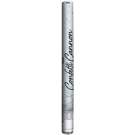 Folat Konfettikanone Silber 57 cm | pro Stück