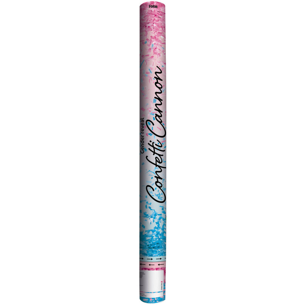 Folat Pink Gender Reveal Confetti Cannon 57cm | per piece