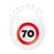 Paper Dreams Ballons pour 70e anniversaire, motif panneau de signalisation, 30 cm | 8 pièces
