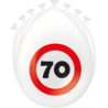 Paper Dreams Ballonnen 70 jaar Verkeersbord 30cm | 8 stuks Paper Dreams Ballonnen 70 jaar Verkeersbord 30cm | 8 stuks