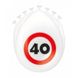 Paper Dreams 40th Birthday Balloons Traffic Sign 30cm | 8 pieces