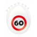 Paper Dreams 60th Birthday Balloons Traffic Sign 30cm | 8 pieces