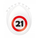 Paper Dreams 21st Birthday Balloons Traffic Sign 30cm | 8 pieces