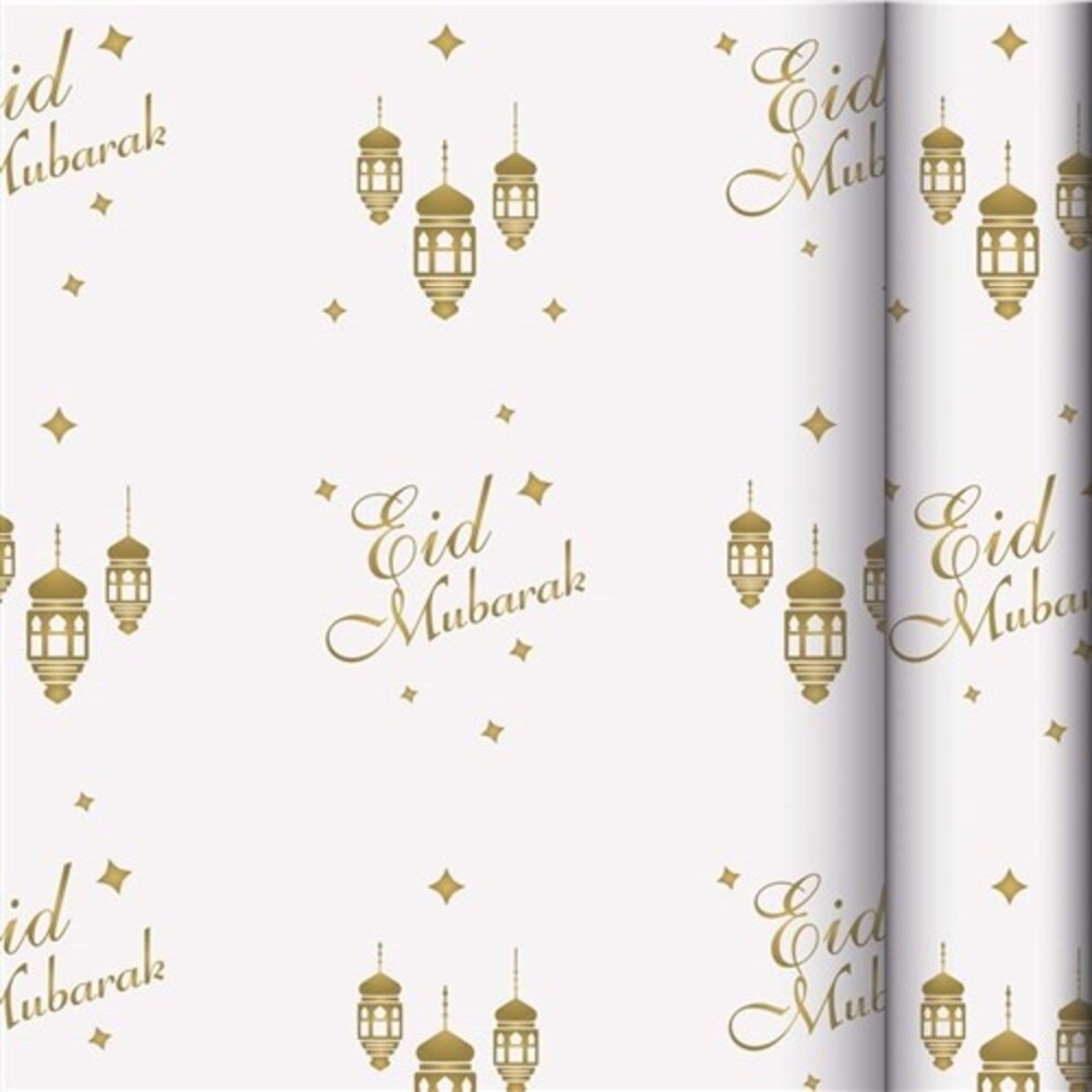 Haza - Witbaard Papier cadeau Eid Mubarak 70 x 200 cm | par rouleau