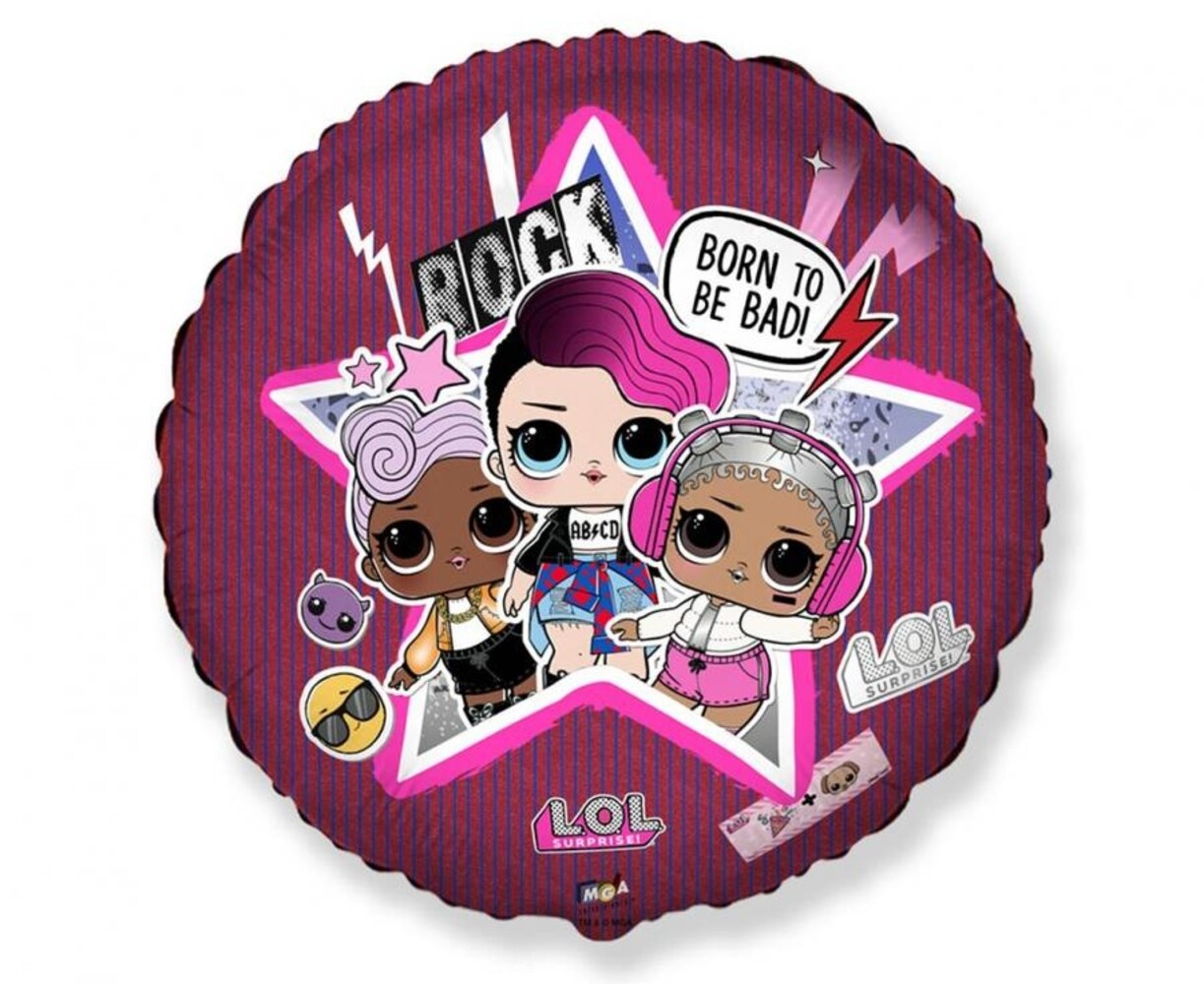 Flexmetal LOL Surprise "Born To Be Bad" Foil Balloon 45cm | per piece